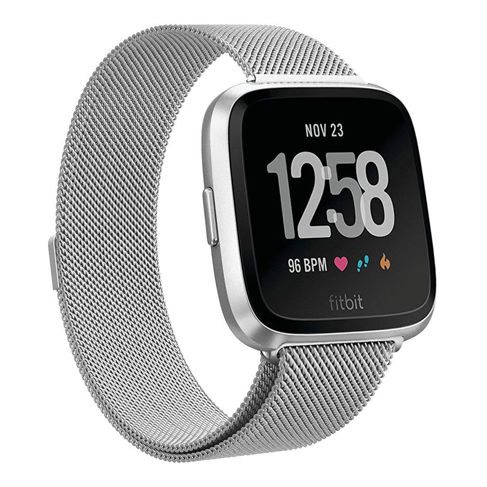 Fitbit Versa/ Versa Lite Milanese Loop Band Silver - Eastlakes Electronics
